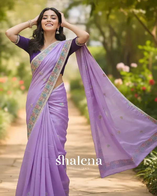 Winsome_Lavender_Embroidery_Work_Cursh_Silk_Saree_With_Seraphic_Full_Stitched_Blouse