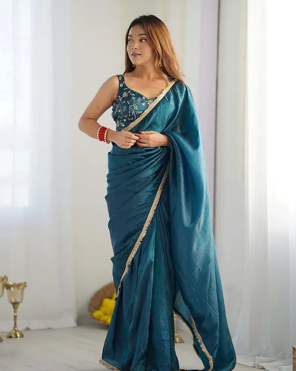 Rama_Color_1-Minute_Ready_To_Wear_Soft_Gold_Crush_Silk_Saree_with_Lace_Border_&_Stitched_Blouse