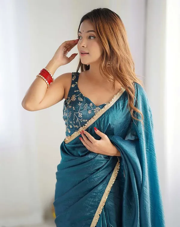 Rama_Color_1-Minute_Ready_To_Wear_Soft_Gold_Crush_Silk_Saree_with_Lace_Border_&_Stitched_Blouse