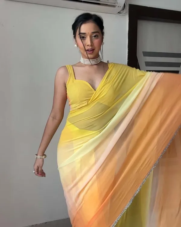 Yellow_Color_1-Minute_Ready_To_Wear_Georgette_Saree_With_Blouse_Piece