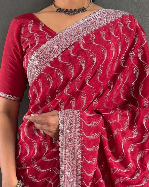 Pink_Color_1_-_Minute_Ready_to_Wear_Chinnon_Silk_Saree_with_Unstitch_Blouse_Piece