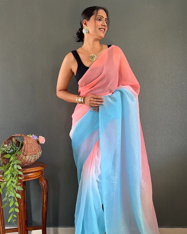 Pink_And_Blue_Color_1-Minute_Ready_To_Wear_Georgette_Saree_With_Blouse_Piece