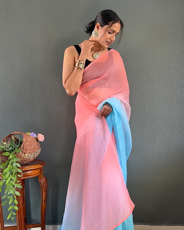 Pink_And_Blue_Color_1-Minute_Ready_To_Wear_Georgette_Saree_With_Blouse_Piece