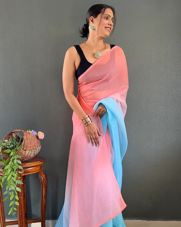 Pink_And_Blue_Color_1-Minute_Ready_To_Wear_Georgette_Saree_With_Blouse_Piece