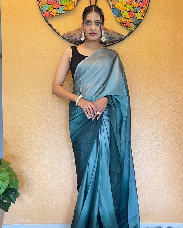 Rama_Color_1-Minute_Ready_To_Wear_Chiffon_Saree_With_Blouse_Piece