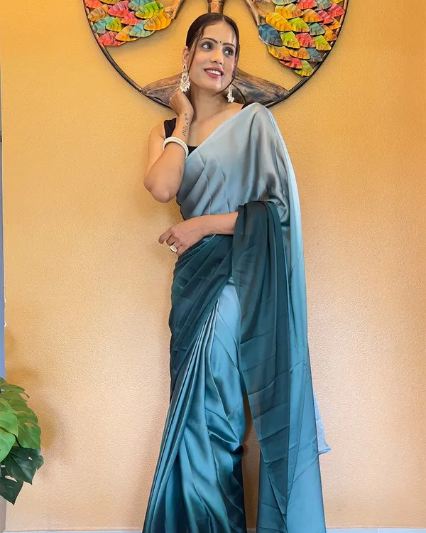 Rama_Color_1-Minute_Ready_To_Wear_Chiffon_Saree_With_Blouse_Piece