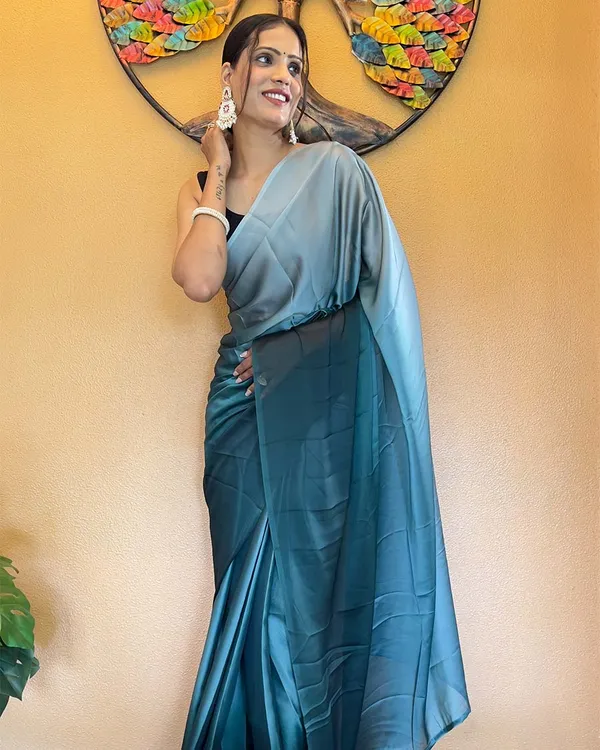 Rama_Color_1-Minute_Ready_To_Wear_Chiffon_Saree_With_Blouse_Piece