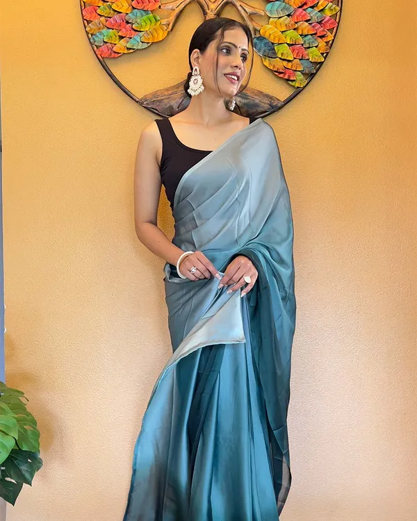 Rama_Color_1-Minute_Ready_To_Wear_Chiffon_Saree_With_Blouse_Piece