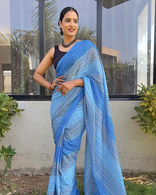 Blue_color_1-Minute_Ready_To_Wear_Naylon_Saree_With_Blouse_Piece