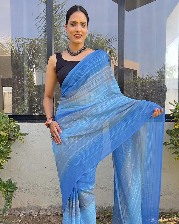Blue_color_1-Minute_Ready_To_Wear_Naylon_Saree_With_Blouse_Piece