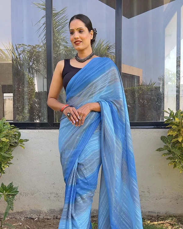 Blue_color_1-Minute_Ready_To_Wear_Naylon_Saree_With_Blouse_Piece