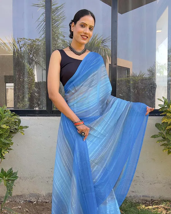 Blue_color_1-Minute_Ready_To_Wear_Naylon_Saree_With_Blouse_Piece