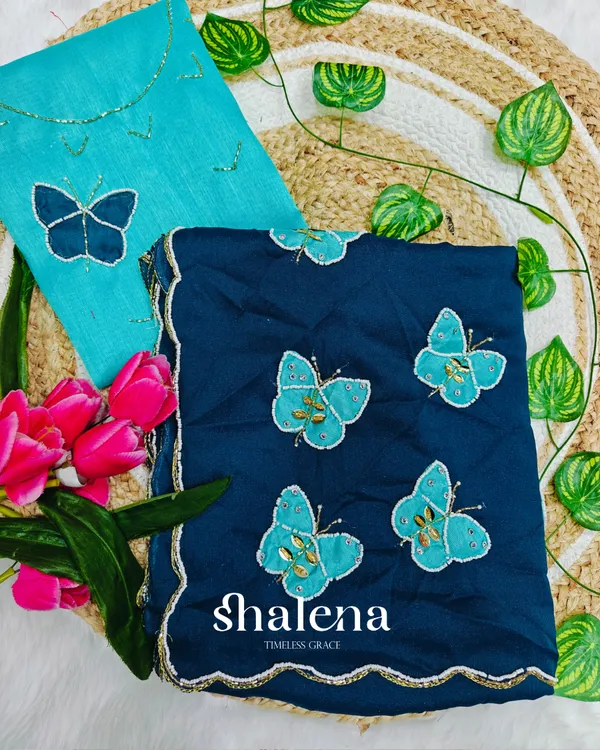 Profuse_Navy_Blue_Georgette_Butterfly_Hand_Work_Saree