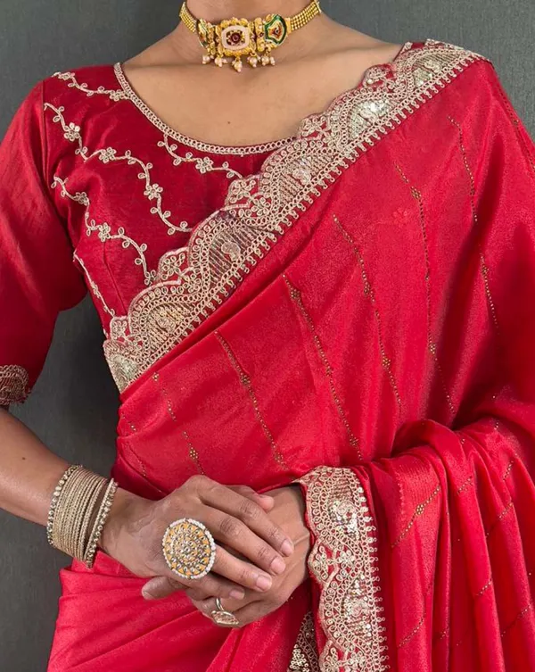 Red_Color_1_-_Minute_Ready_to_Wear_Star_Georgette_Silk_Saree_with_Unstitch_Blouse_Piece