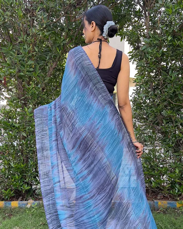 Blue_color_1-Minute_Ready_To_Wear_Naylon_Saree_With_Blouse_Piece