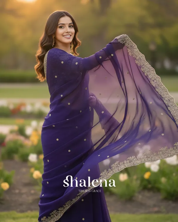 Panache_Royal_Blue_Embroidery_Work_Fancy_Silk_Saree_With_Captivating_Full_Stitched_Blouse