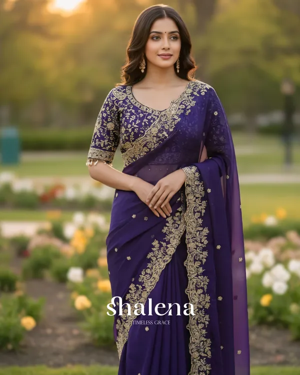 Panache_Royal_Blue_Embroidery_Work_Fancy_Silk_Saree_With_Captivating_Full_Stitched_Blouse