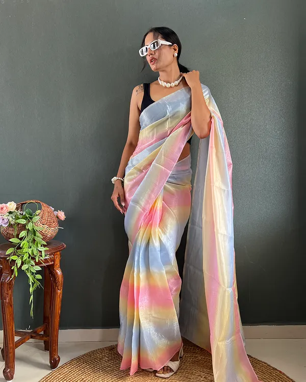 Dual_Color_1-Minute_Ready_To_Wear_Georgette_Saree_With_Blouse_Piece