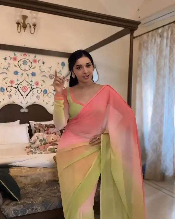 Multi_Color_1-Minute_Ready_To_Wear_Georgette_Saree_With_Blouse_Piece