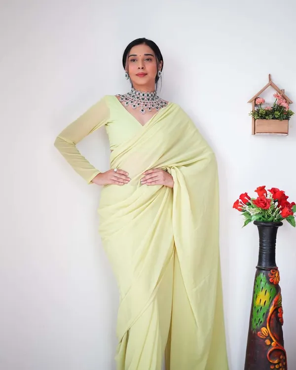 Light_Green_Color_1-Minute_Ready_To_Wear_Georgette_Saree_With_Blouse_Piece
