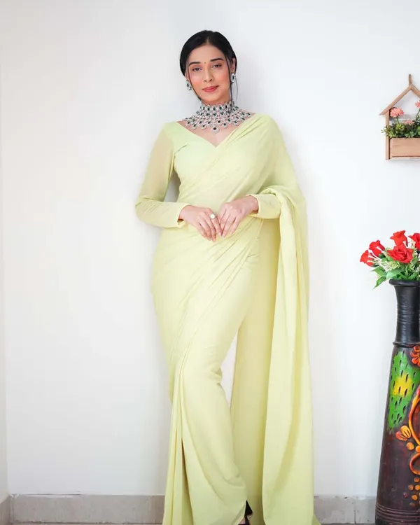 Light_Green_Color_1-Minute_Ready_To_Wear_Georgette_Saree_With_Blouse_Piece