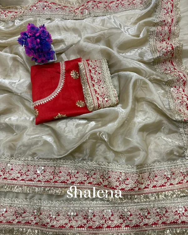 Seraglio_Beige_Embroidery_Work_Tweel_Net_Silk_Saree_With_Divine_Blouse_Piece