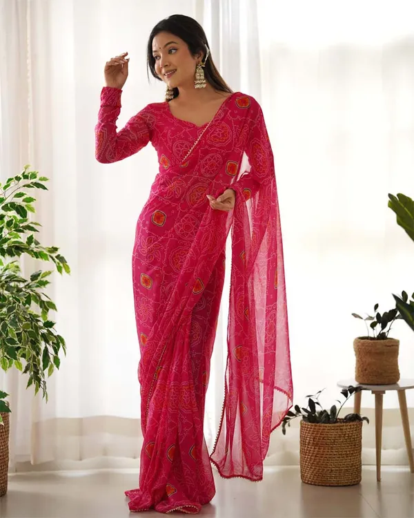 Pink_Color_1-Minute_Ready_To_Wear_Georgette_Saree_With_Blouse_Piece