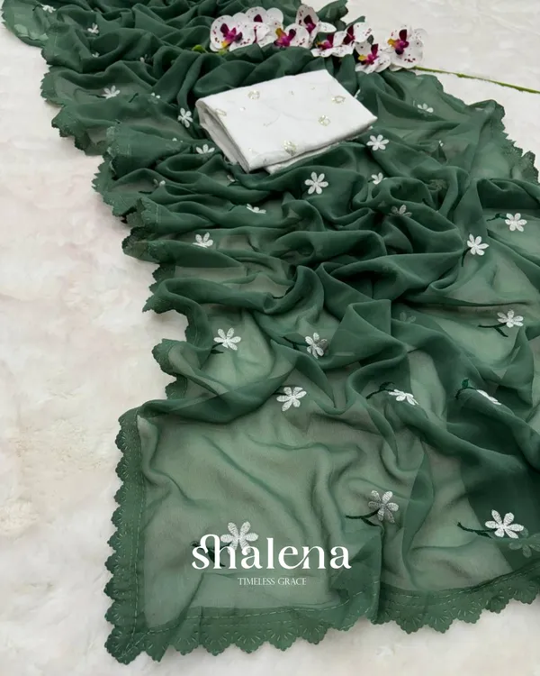 Green_Georgette_Saree_with_Embroidery_and_Sequence_Work_Blouse_Piece
