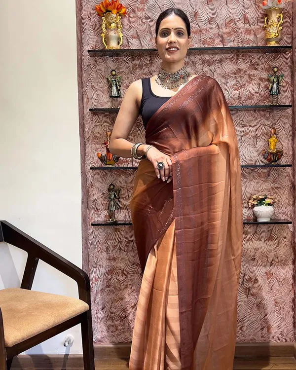 Orange_Color_1-Minute_Ready_To_Wear_Naylon_Saree_With_Blouse_Piece
