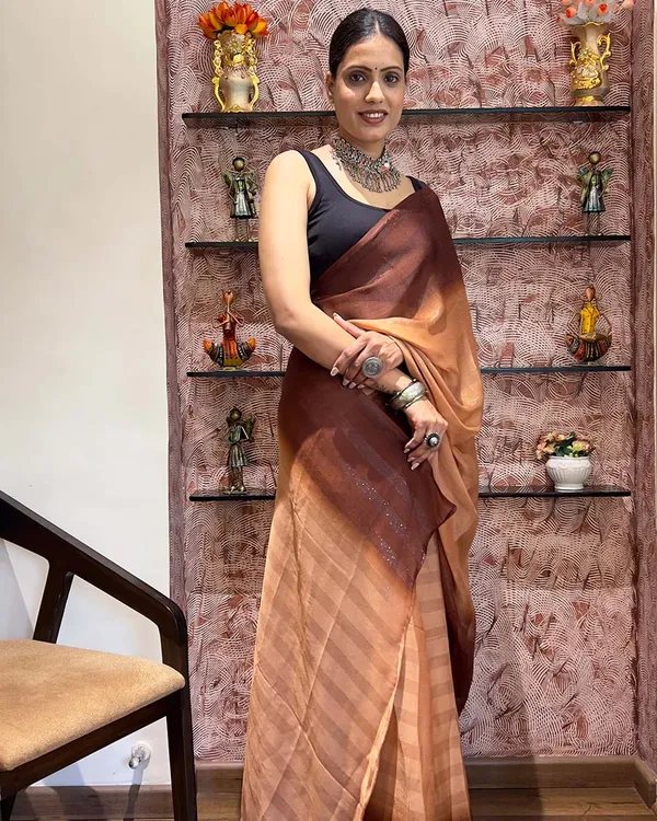 Orange_Color_1-Minute_Ready_To_Wear_Naylon_Saree_With_Blouse_Piece