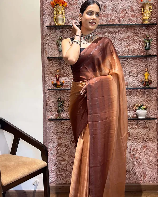 Orange_Color_1-Minute_Ready_To_Wear_Naylon_Saree_With_Blouse_Piece
