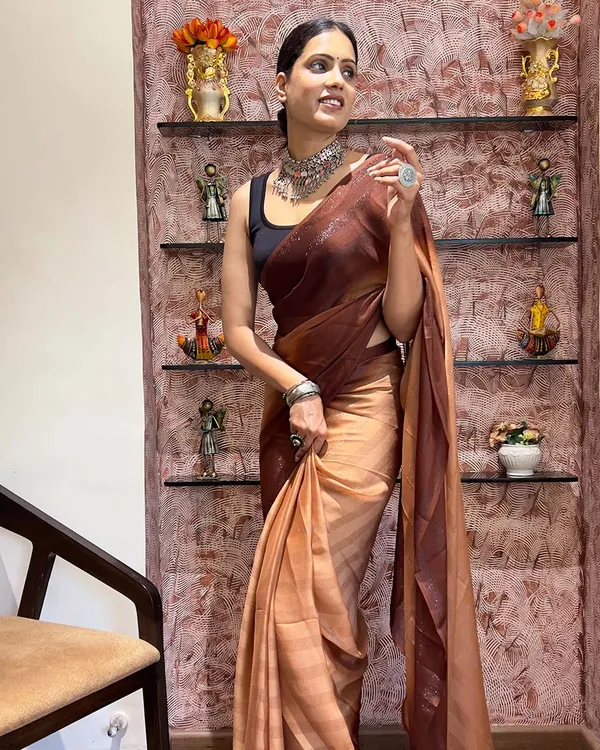 Orange_Color_1-Minute_Ready_To_Wear_Naylon_Saree_With_Blouse_Piece