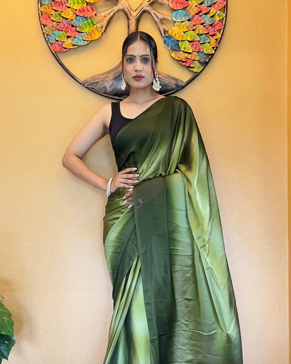 Parrot_Green_Color_1-Minute_Ready_To_Wear_Georgette_Saree_With_Blouse_Piece