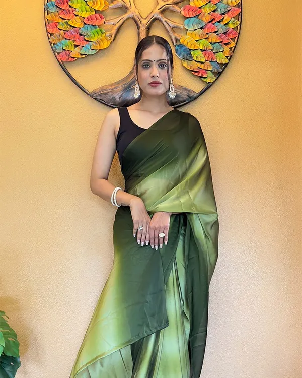 Parrot_Green_Color_1-Minute_Ready_To_Wear_Georgette_Saree_With_Blouse_Piece