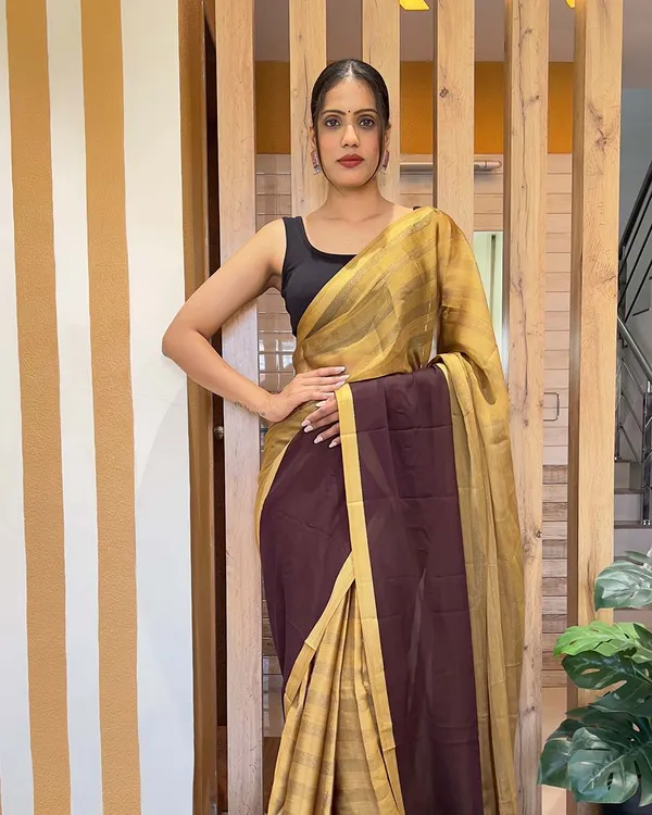 Coffie_Color_1-Minute_Ready_To_Wear_Naylon_Saree_With_Blouse_Piece