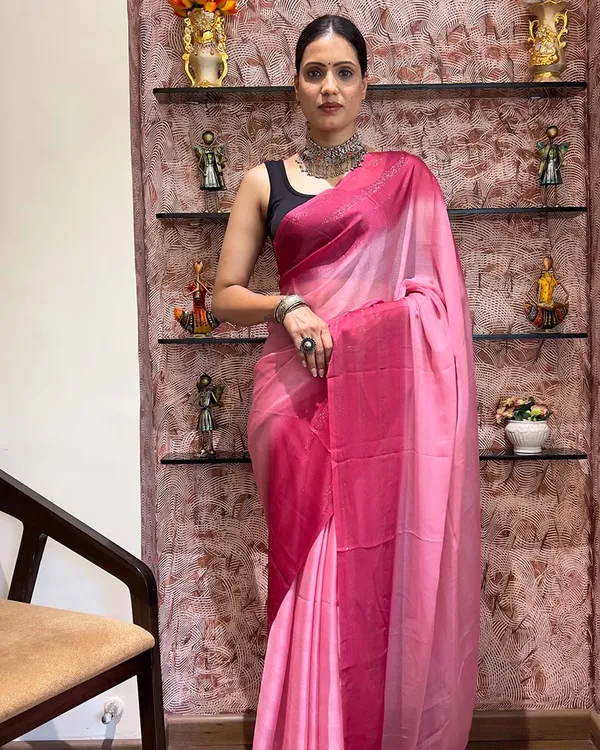 Pink_Color_1-Minute_Ready_To_Wear_Naylon_Saree_With_Blouse_Piece