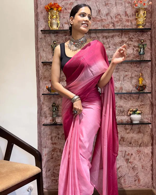 Pink_Color_1-Minute_Ready_To_Wear_Naylon_Saree_With_Blouse_Piece