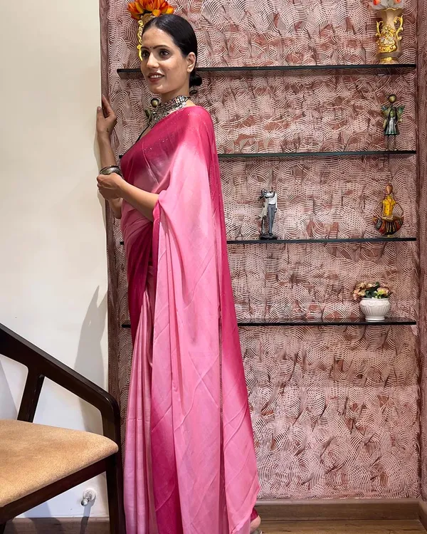 Pink_Color_1-Minute_Ready_To_Wear_Naylon_Saree_With_Blouse_Piece