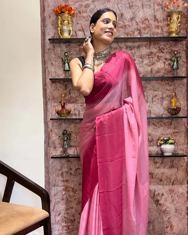 Pink_Color_1-Minute_Ready_To_Wear_Naylon_Saree_With_Blouse_Piece