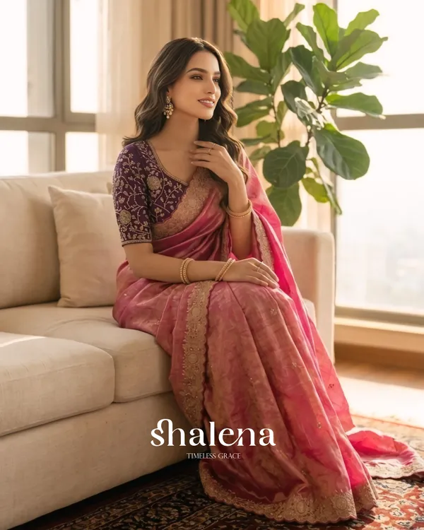 Grandiose_Pink_Fendy_Chiffon_Silk_Sequence_Embroidery_Work_Saree_With_Stitched_Blouse