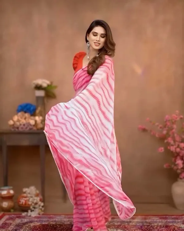Pink_Color_1-Minute_Ready_To_Wear_Georgette_Saree_With_Blouse_Piece