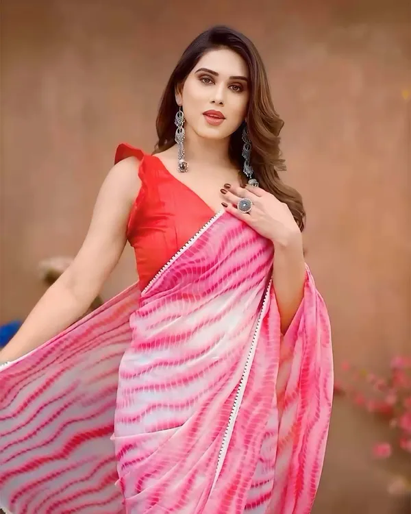Pink_Color_1-Minute_Ready_To_Wear_Georgette_Saree_With_Blouse_Piece