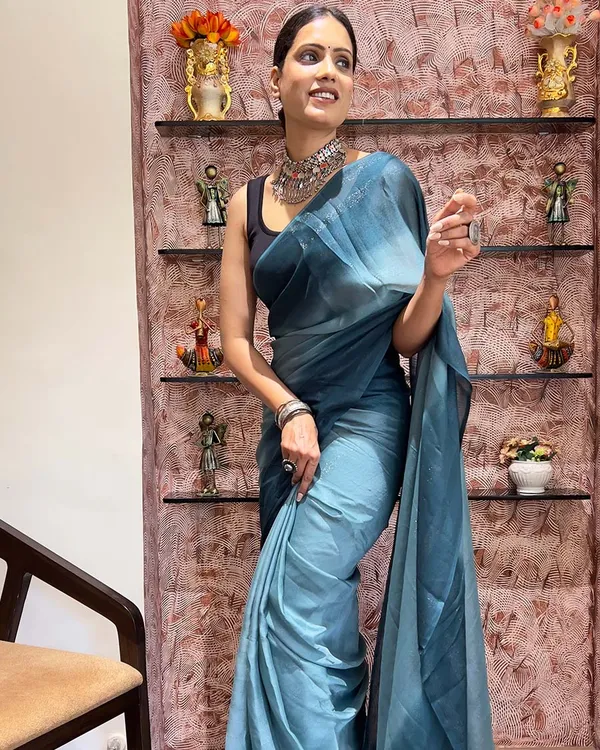 Rama_Color_1-Minute_Ready_To_Wear_Naylon_Saree_With_Blouse_Piece