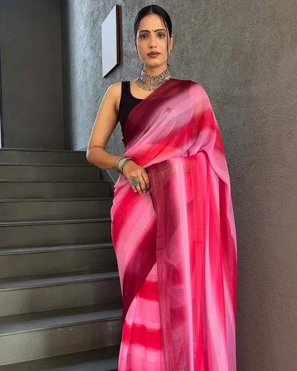 Pink_Color_1-Minute_Ready_To_Wear_Georgette_Saree_With_Blouse_Piece