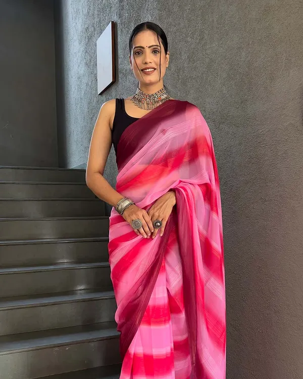 Pink_Color_1-Minute_Ready_To_Wear_Georgette_Saree_With_Blouse_Piece