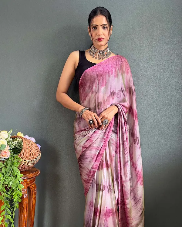 Multi_Color_1-Minute_Ready_To_Wear_Naylon_Saree_With_Blouse_Piece