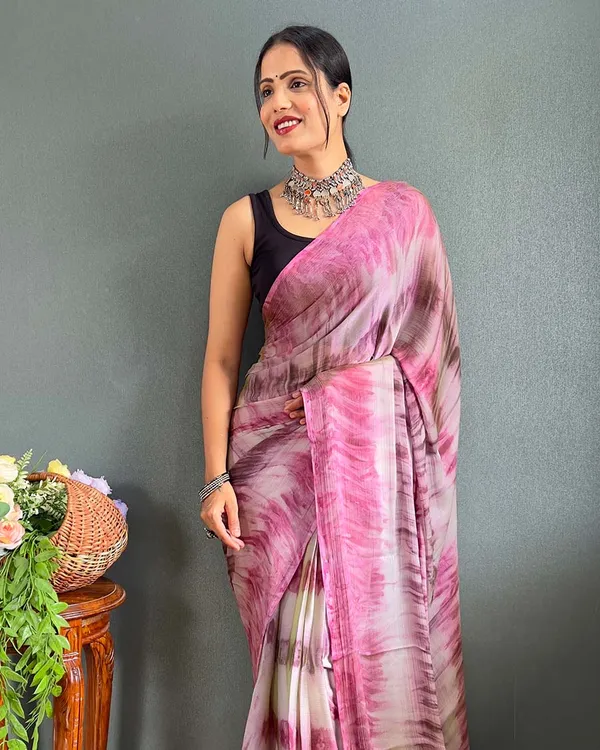 Multi_Color_1-Minute_Ready_To_Wear_Naylon_Saree_With_Blouse_Piece