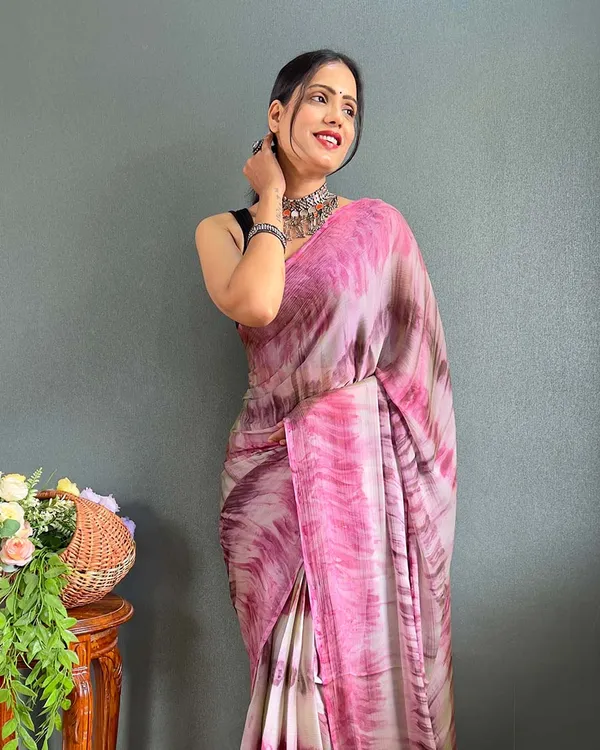 Multi_Color_1-Minute_Ready_To_Wear_Naylon_Saree_With_Blouse_Piece