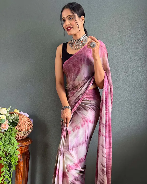 Multi_Color_1-Minute_Ready_To_Wear_Naylon_Saree_With_Blouse_Piece