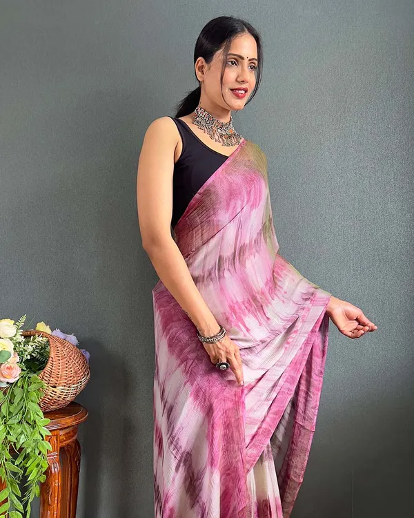 Multi_Color_1-Minute_Ready_To_Wear_Naylon_Saree_With_Blouse_Piece